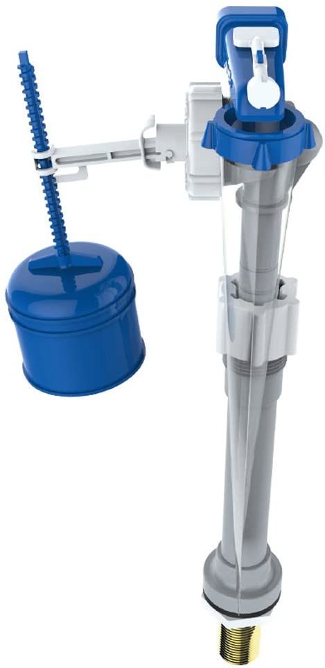 Thomas Dudley 324302 1/2-Inch 15 mm Brass Hydroflo Bottom Entry Adjustable Inlet Float Valve, Blue, White