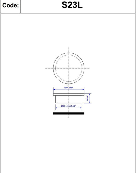 McAlpine 1å_" Surefit Blank Cap S23L