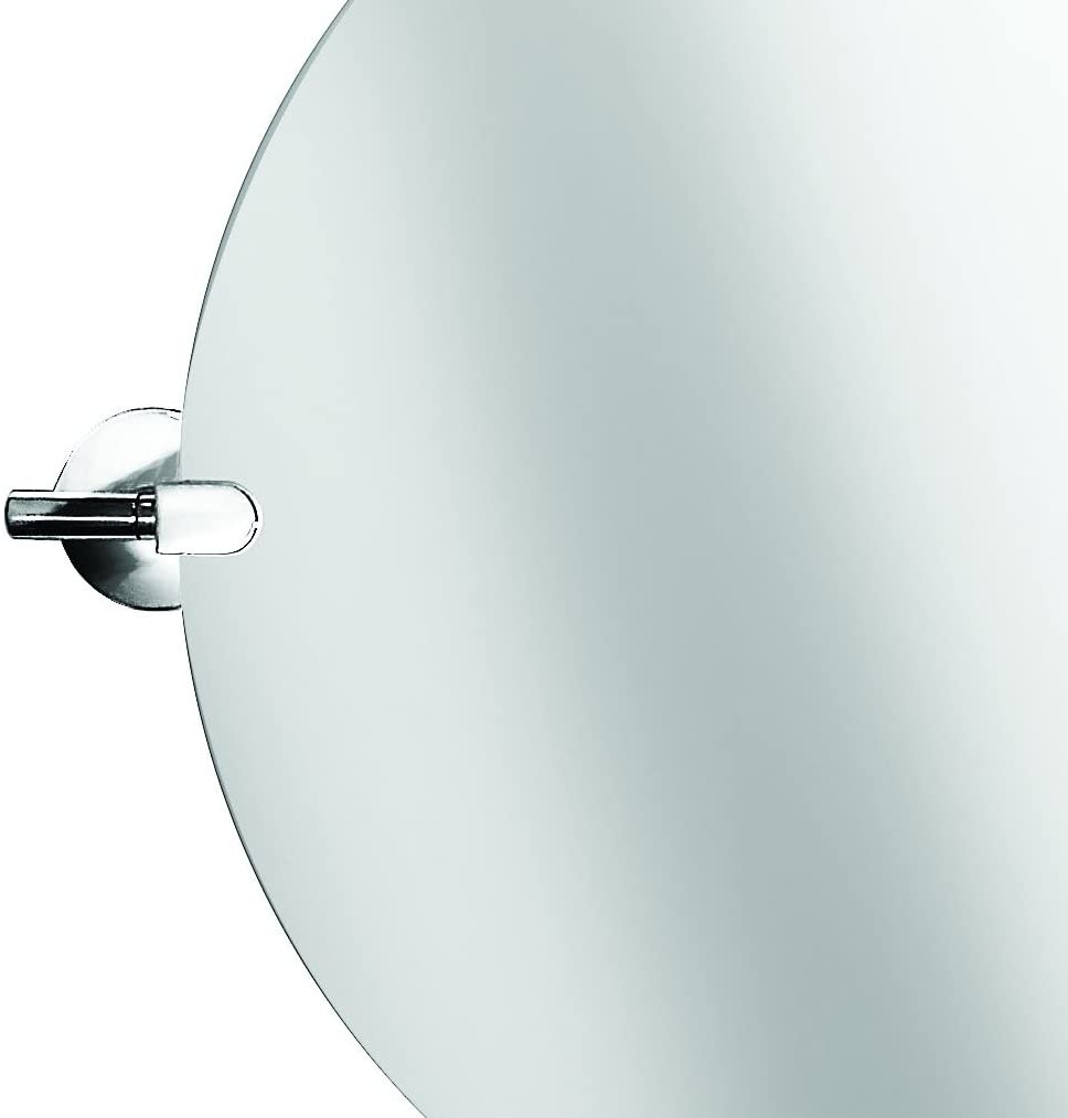 Croydex Hampstead Wall Mounted Mirror with Zinc Alloy Construction, Chrome
