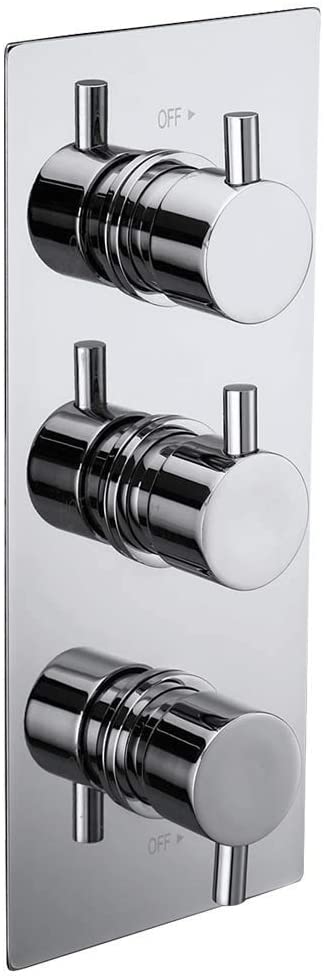 Synergy Synergy Triple Concealed Chrome Round 3 Way Diverter Shower Valve