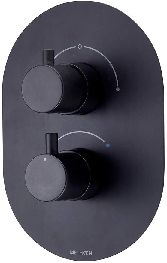 Methven Kaha Concealed Mixer Valve (2 Outlets) (Matte Black) KAHA 2VDIVBK