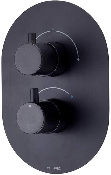 Methven Kaha Concealed Mixer Valve (2 Outlets) (Matte Black) KAHA 2VDIVBK