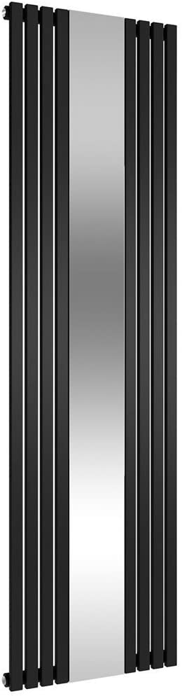 Reina Reflect Vertical Steel Designer Radiator 1800 x 445mm Black