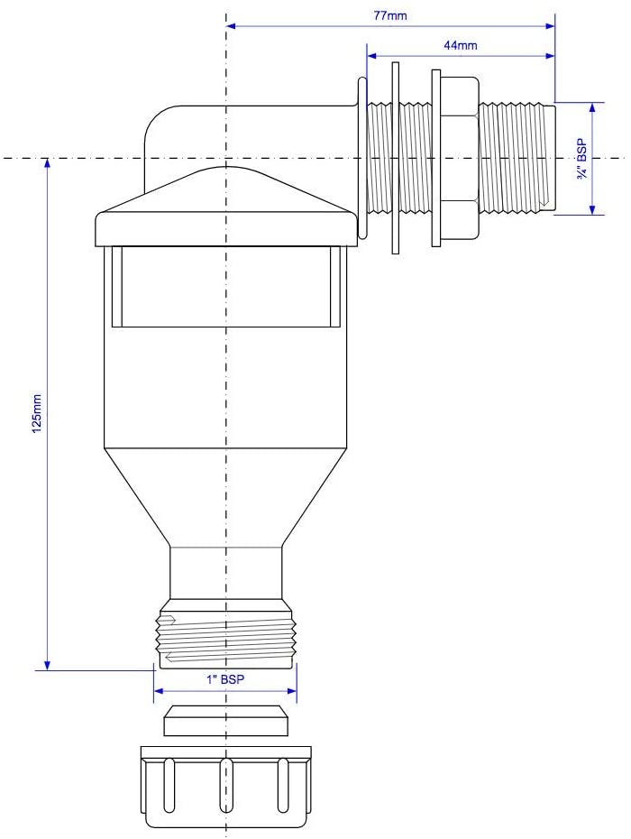 Tundish 3/4" Side Entry