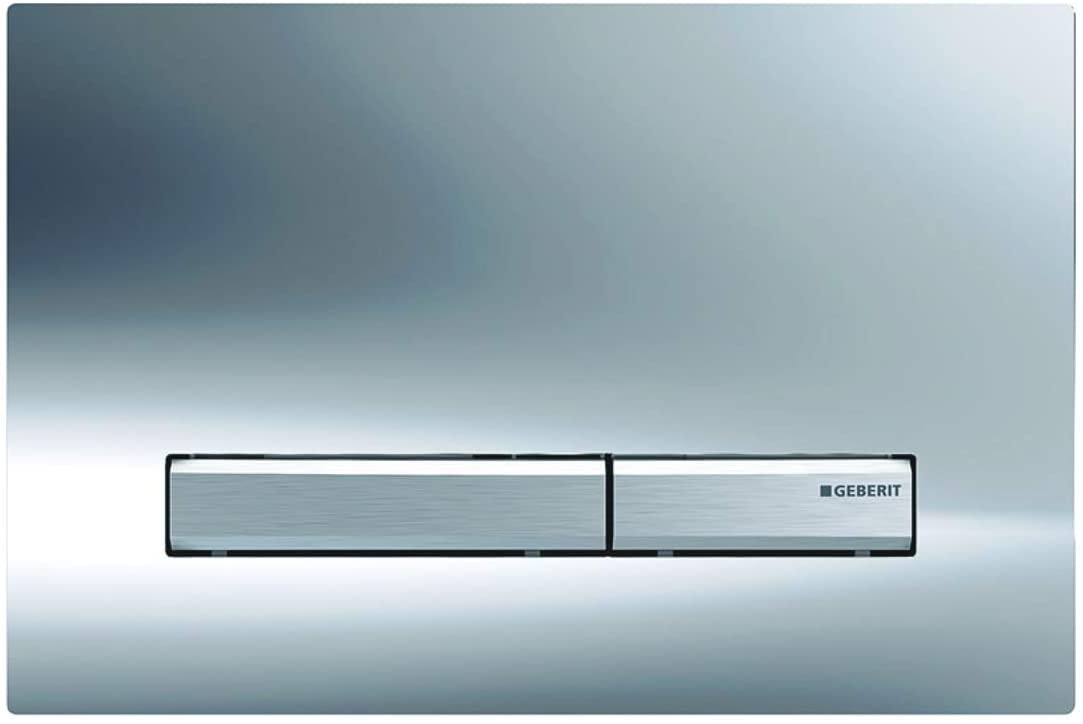 Geberit actuating plate Sigma50 for 2-volume flushing, colour: deep black RAL 9005-115.788.DW.2