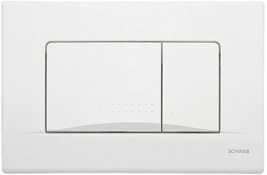 Fluidmaster Schwab Dots Duo 257426 Dual-Flush Flushing Plate White