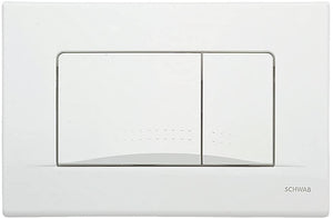 Fluidmaster Schwab Dots Duo 257426 Dual-Flush Flushing Plate White