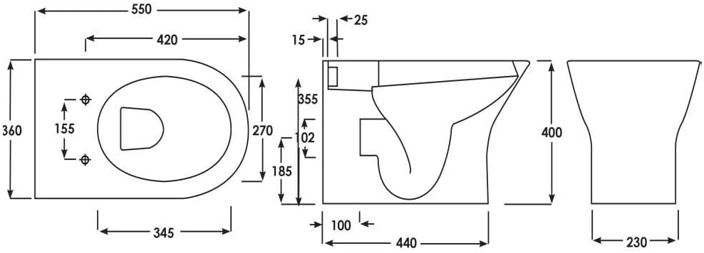 Synergy Marbella Back to Wall Pan SY-MARB09