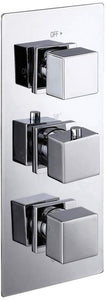 Synergy Triple Concealed Chrome Square 3 Way Diverter Shower Valve