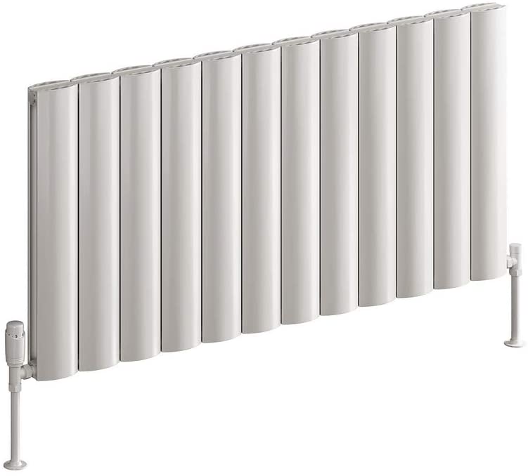 Reina Belva Aluminium White Single Panel Horizontal Designer Radiator 600mm x 1244mm - Central Heating