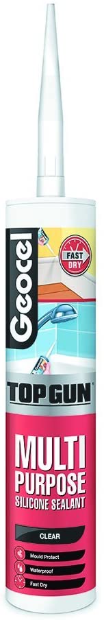 Geocel Top Gun Multi Purpose Silicone Sealant Clear C3