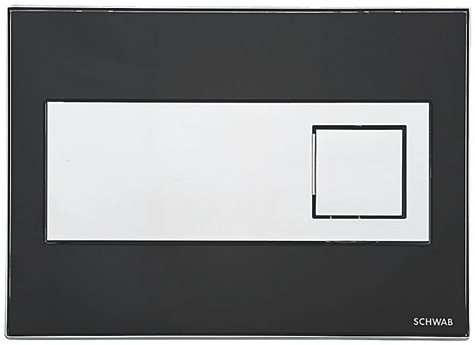 Fluidmaster Schwab Caro 4810 Dual-Flush Flushing Plate Black Glass