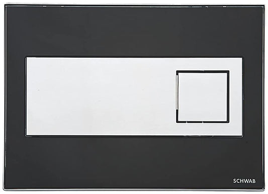 Fluidmaster Schwab Caro 4810 Dual-Flush Flushing Plate Black Glass