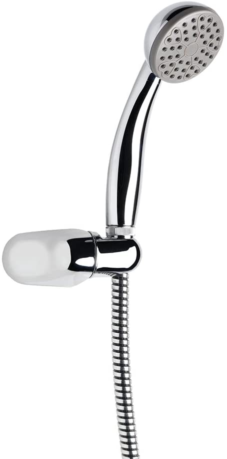 Croydex AM162041 Chrome Bath/Shower Handset with Wall Bracket, Shower