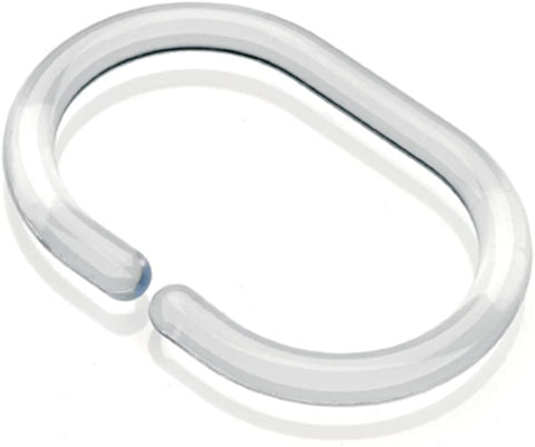 Croydex C Type Shower Curtain Rings Clear AK142132