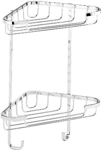 Croydex 2í«ÌÎ_Tier Corner Basket Medium Flat Bar Stainless Steel