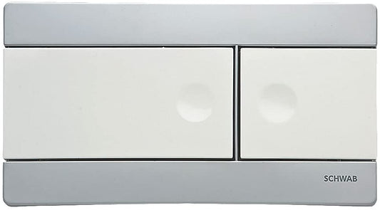Fluidmaster Schwab Line 360159 Dual-Flush Flushing Plate Matt/Gloss Chrome