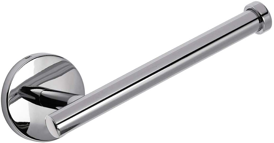 Croydex Hampstead Wall Mounted Toilet Roll Holder with Zinc Alloy Construction, Chrome