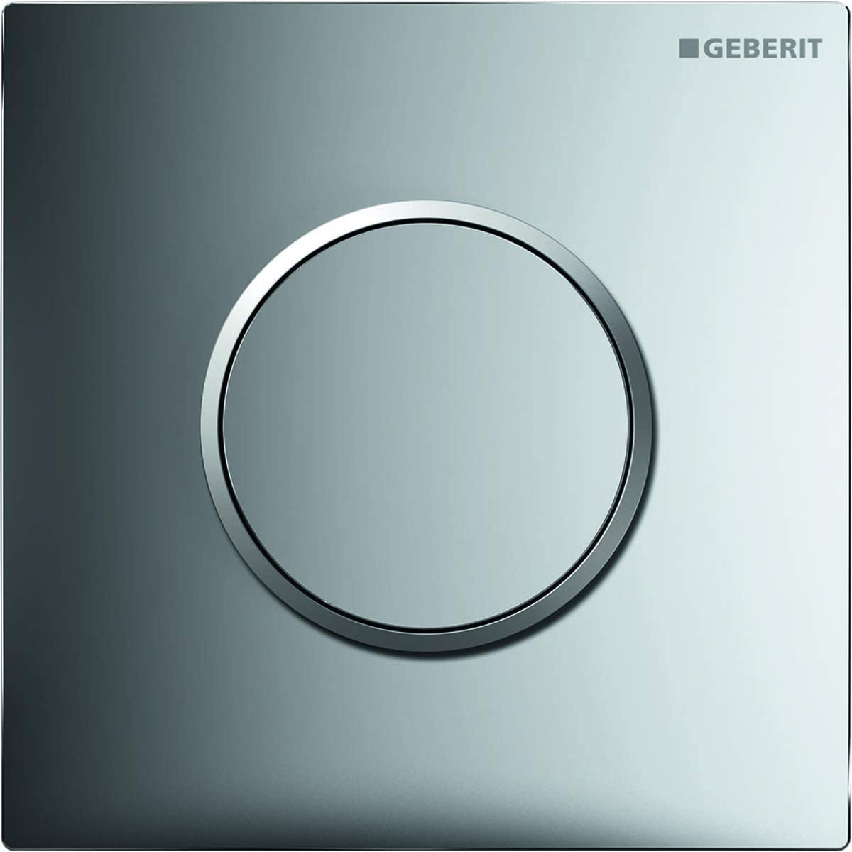 Geberit urinal control with pneumatic flush release, actuating plate type 10, colour: white/gold plated - 116.015.KK.1