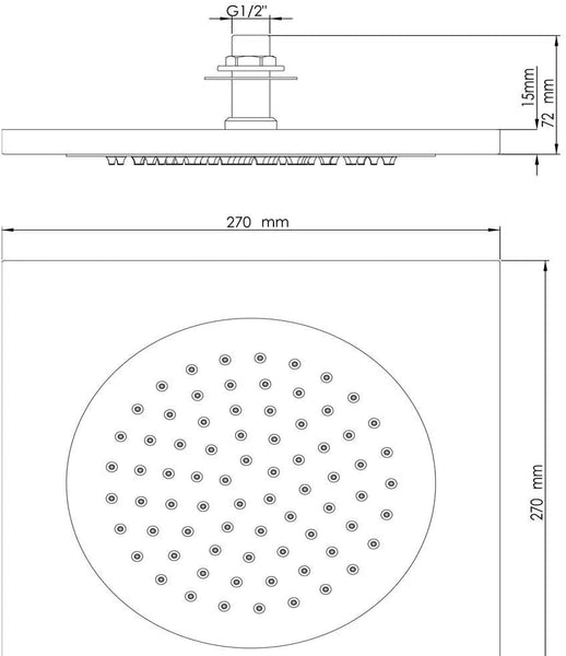 Synergy 270 x 270mm Ceiling Head