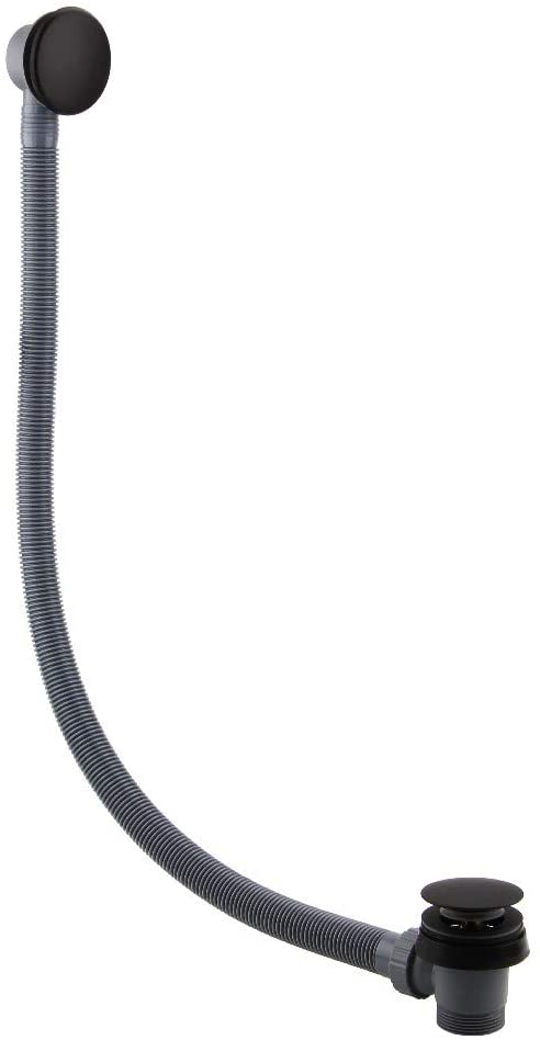 Synergy Black Round Sprung Bath Waste & Overflow