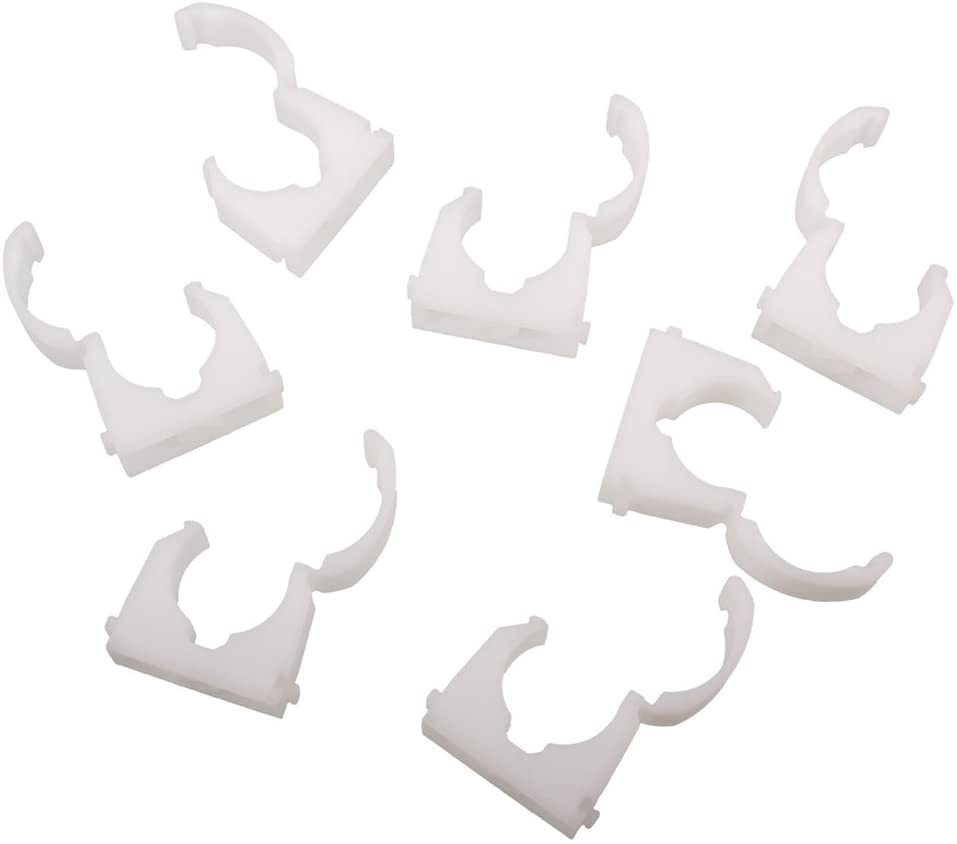Talon TS28 TS Single Hinged Pipe Clip, White, 28 mm, Set of 50 Pieces