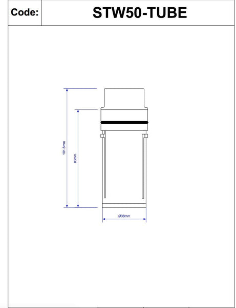 McAlpine 1̴_" 50mm Dip Tube for Shower Traps STW50-TUBE