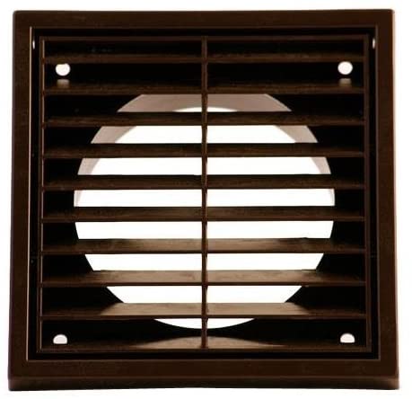 Jegs 1152B - Fixed Louvre Fan Wall Grille - Brown