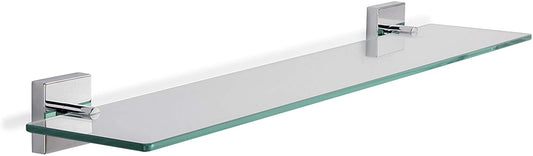 Croydex Flexi-Fix Chester Glass Shelf, 54 x 617 x 134mm