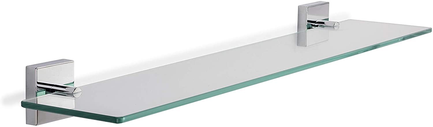 Croydex Flexi-Fix Chester Glass Shelf, 54 x 617 x 134mm