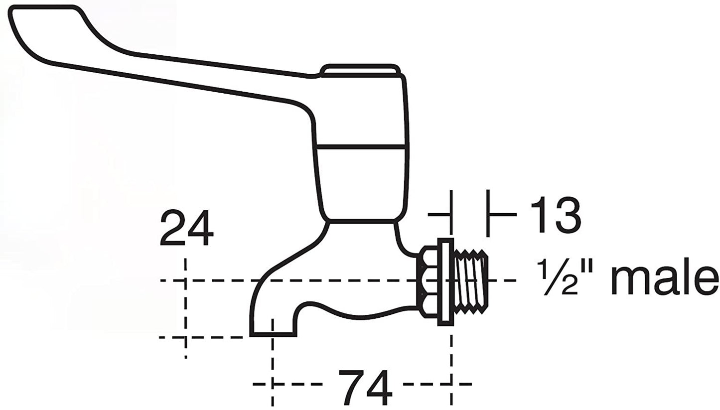 Armitage Shanks S8270AA Chrome Markwik Two Lever Wall Mount 1/2" Basin