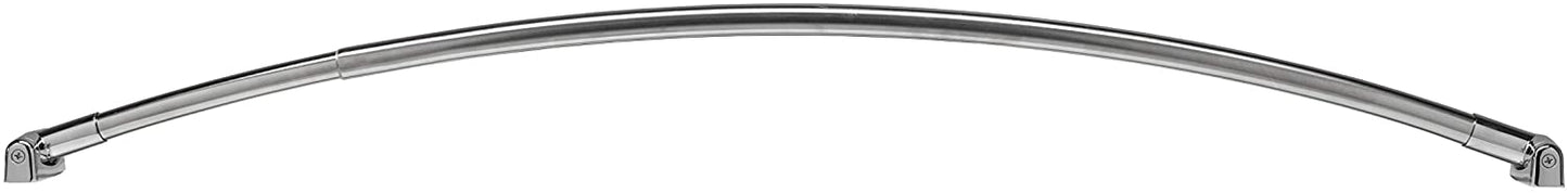 Croydex Stainless Steel Premium Extendable Telescopic Curved Rod, 1080 - 1850mm