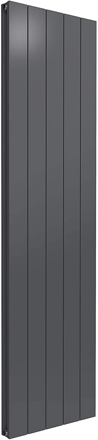 Reina Casina Aluminium Anthracite Double Panel Vertical Designer Radiator 1800mm x 470mm - Central Heating