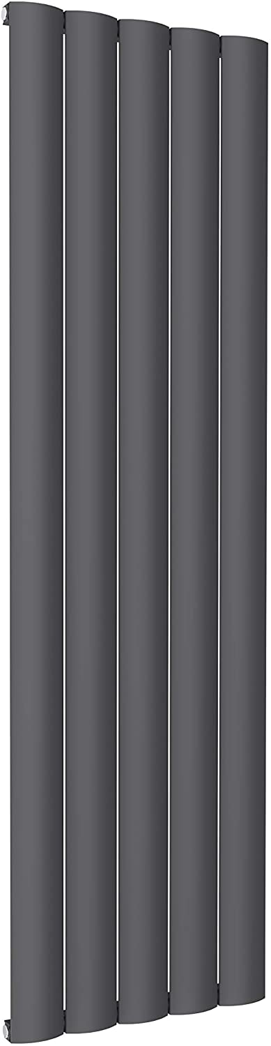 Reina Belva Aluminium Anthracite Single Panel Vertical Designer Radiator 1800mm x 516mm - Central Heating