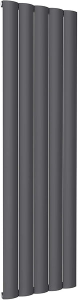 Reina Belva Aluminium Anthracite Single Panel Vertical Designer Radiator 1800mm x 516mm - Central Heating