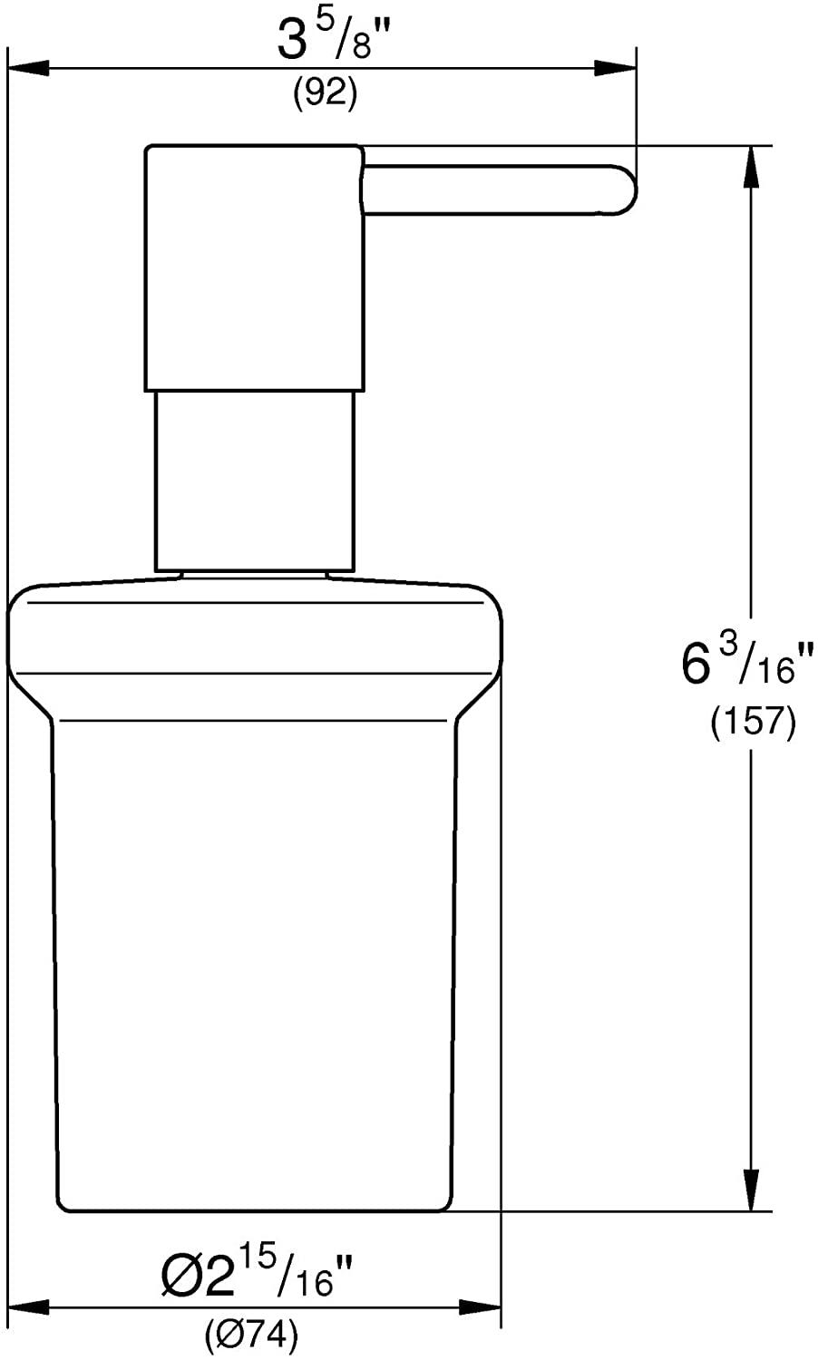 GROHE 40394001 Essentials cube Soap Dispenser Silver