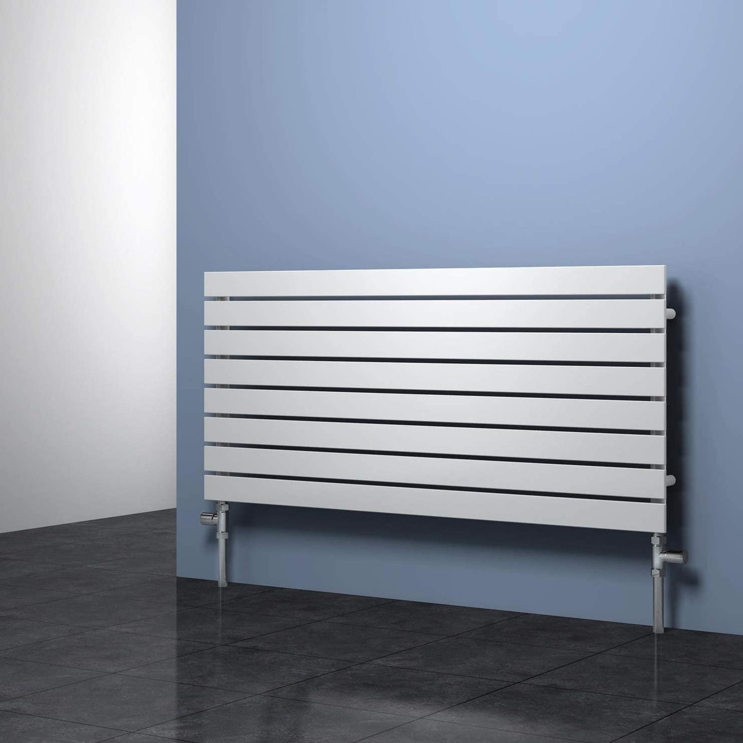 Reina Rione Designer Radiator, Chrome (544mm x 1400mm)