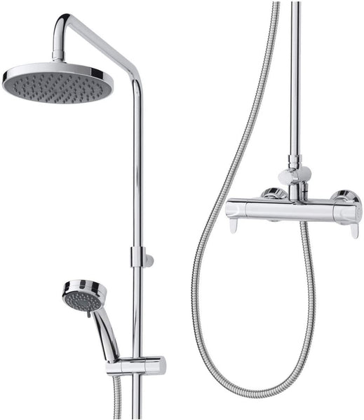 Triton Dene Diverter Thermostatic Lever Bar Mixer Shower Overhead Drencher