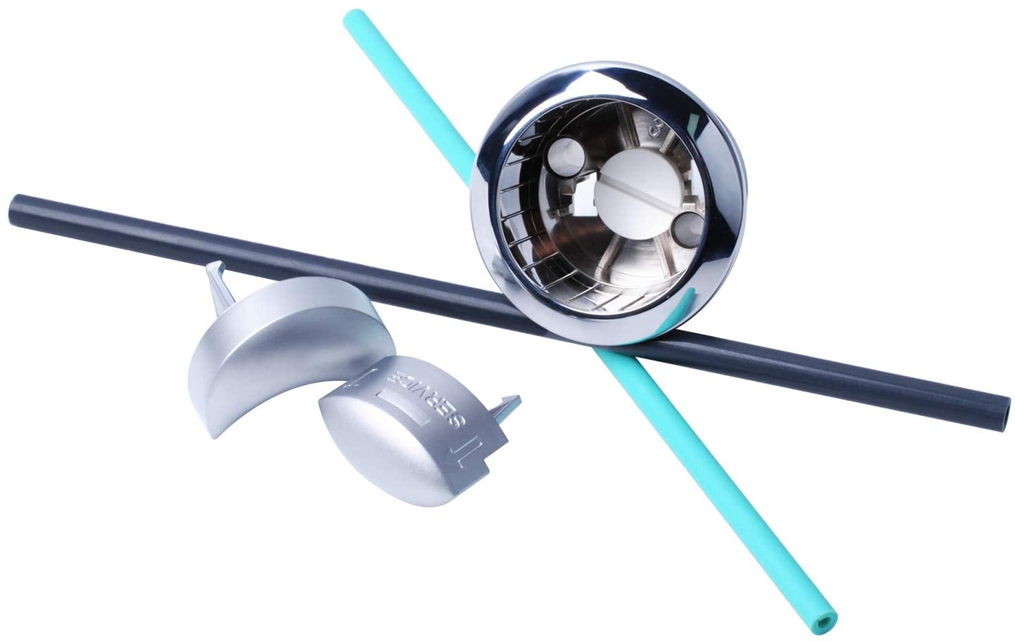 Poweka Toilet Button Flush Replacement for Geberit Impuls 250 Twico 1 Dual Flush Chrome Toilet Button Replace 261.200.00.1