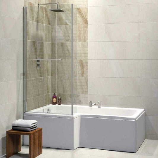 Synergy Elite L Shape 1675mm Left Hand Standard Shower Bath