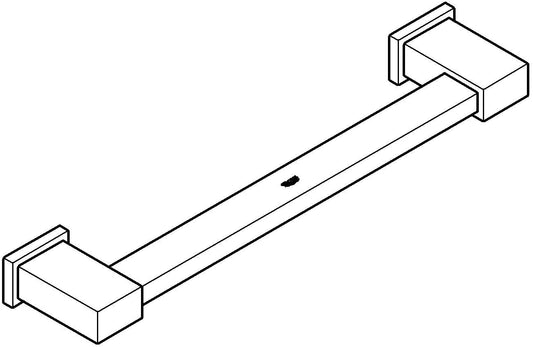 GROHE 40514001 Essentials Cube Grip Bar, 340 mm, StarLight Chrome Finish