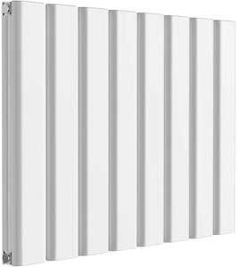 Reina Vicari Aluminium White Double Panel Horizontal Designer Radiator 600mm x 800mm - Central Heating