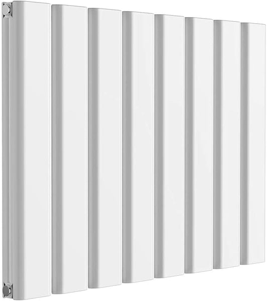 Reina Vicari Aluminium White Double Panel Horizontal Designer Radiator 600mm x 800mm - Central Heating