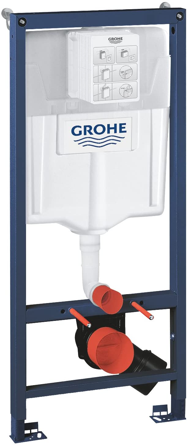 GROHE 38536001 Rapid Sl 2-in-1 Set for Wall-Hung Toilet, 1.13 m, Wall Brackets