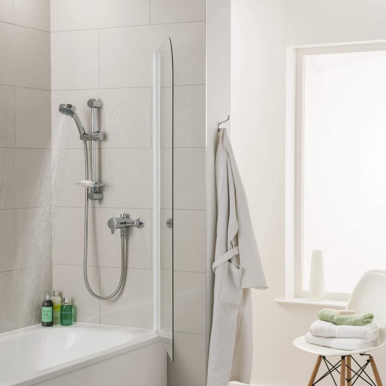 Triton Dene Mini Mixer Shower Sequential Thermostatic Exposed Chrome + Riser Kit