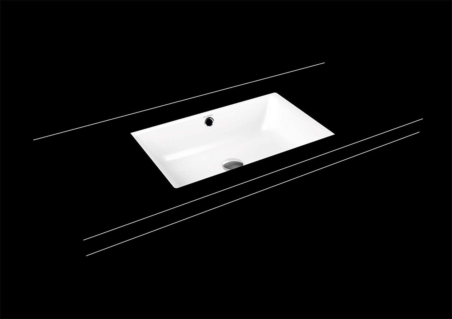 Kaldewei Puro Undercounter wash basin 3160 600x385 mm, without tap hole - 901006003001