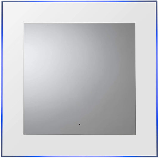 Croydex Oakley Colour Change Illuminated Mirror, Glass with Hang 'N' Lock