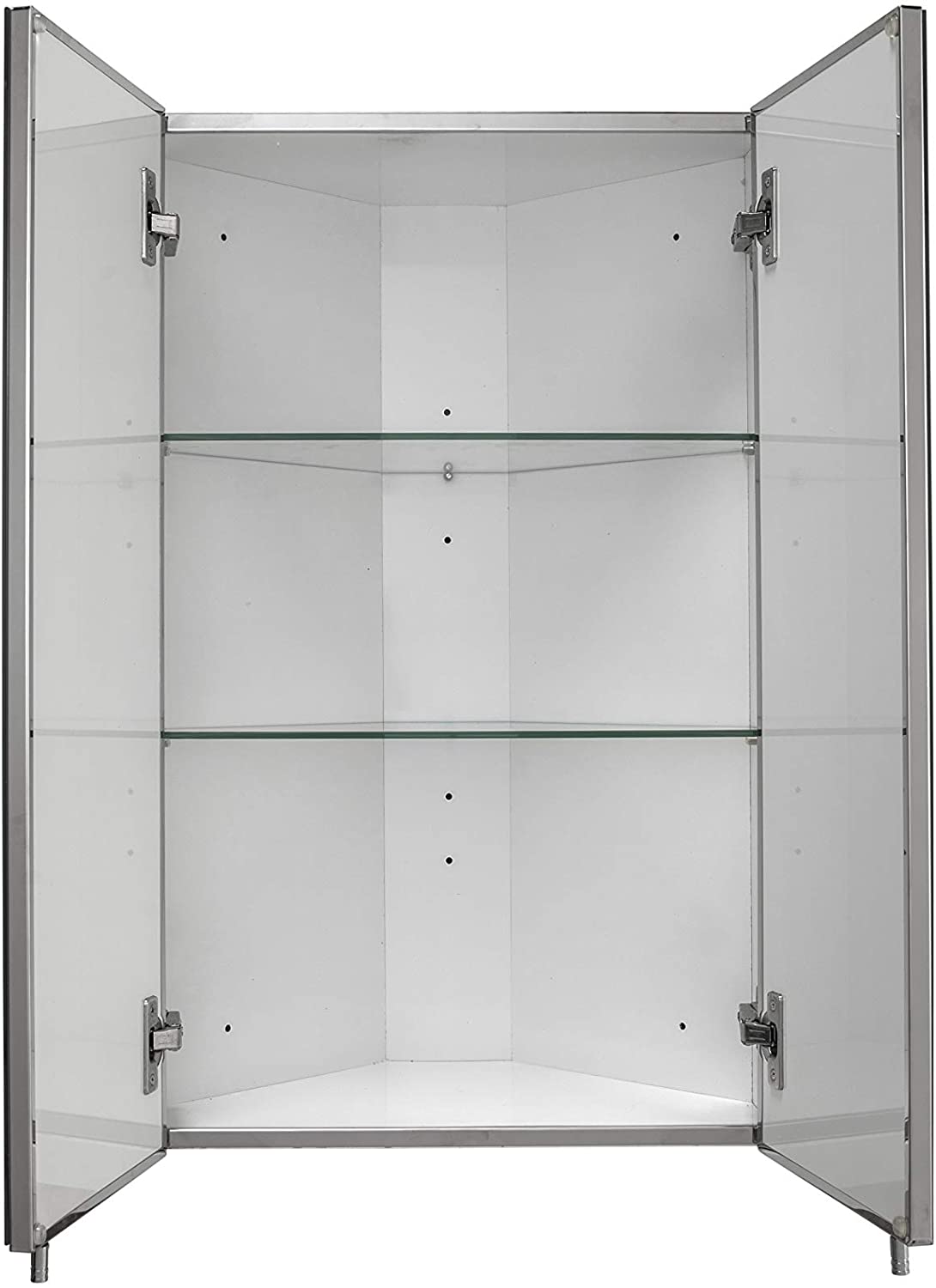 CroydEx Avisio Double Door Stainless Corner Cabinet