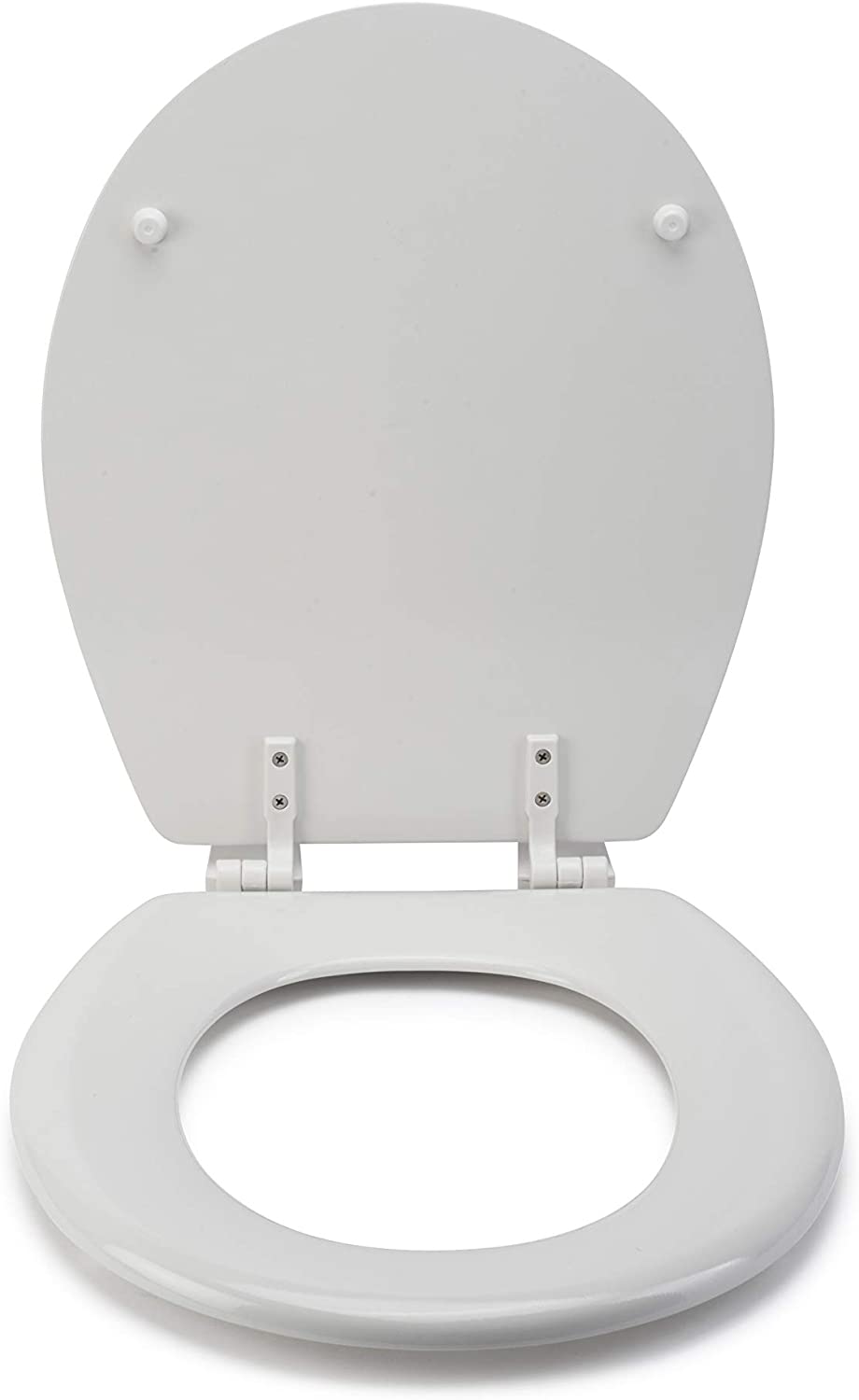 Croydex Sit Tight Collerson Anti Bacterial Toilet Seat, Wood, White, 46.5 x 36.5 x 6 cm