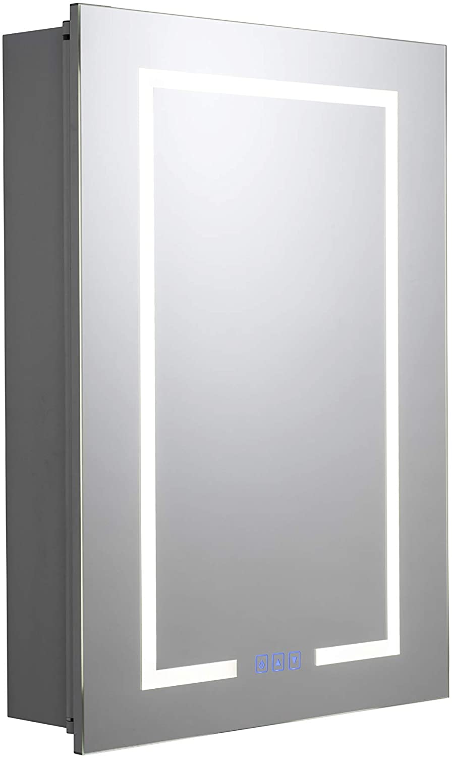 Croydex Clarence Single Door Illuminated Cabinet with Hang N Lock Fitting System